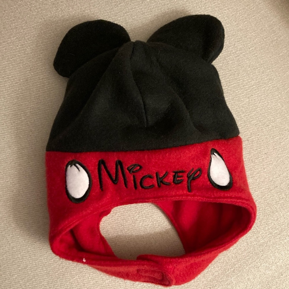 Adorable, handmade Mickey Mouse winter hat. Made for Toddlers